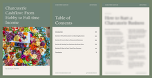 Load image into Gallery viewer, Inside the Charcuterie Business Starter Kit — eBook cover, contents, and sample pages